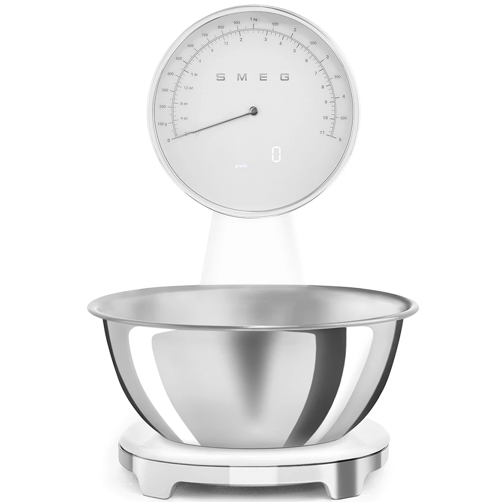 Smeg Beyaz Retro Analog Mutfak Tartısı - KSF01WHWW Hemen Al