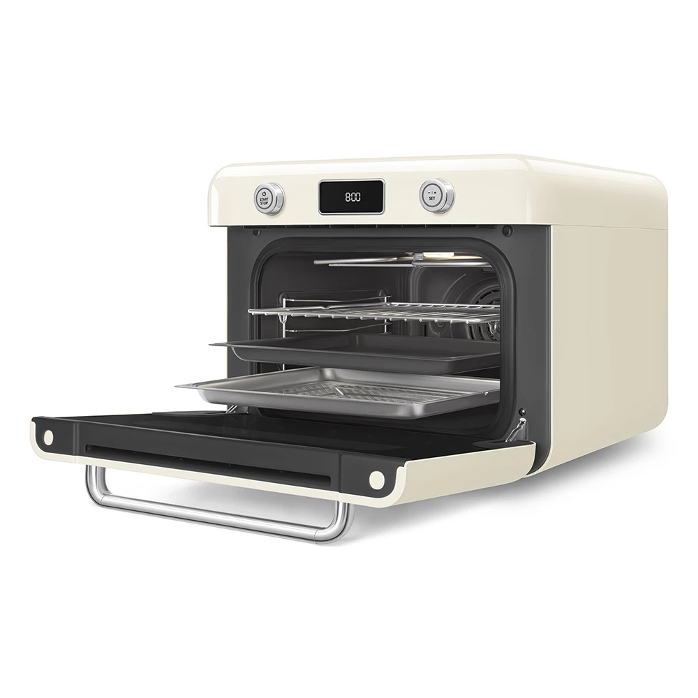 Smeg Tezgah Üstü Kombi Buharlı Krem Fırın COF01CREU Hemen Al