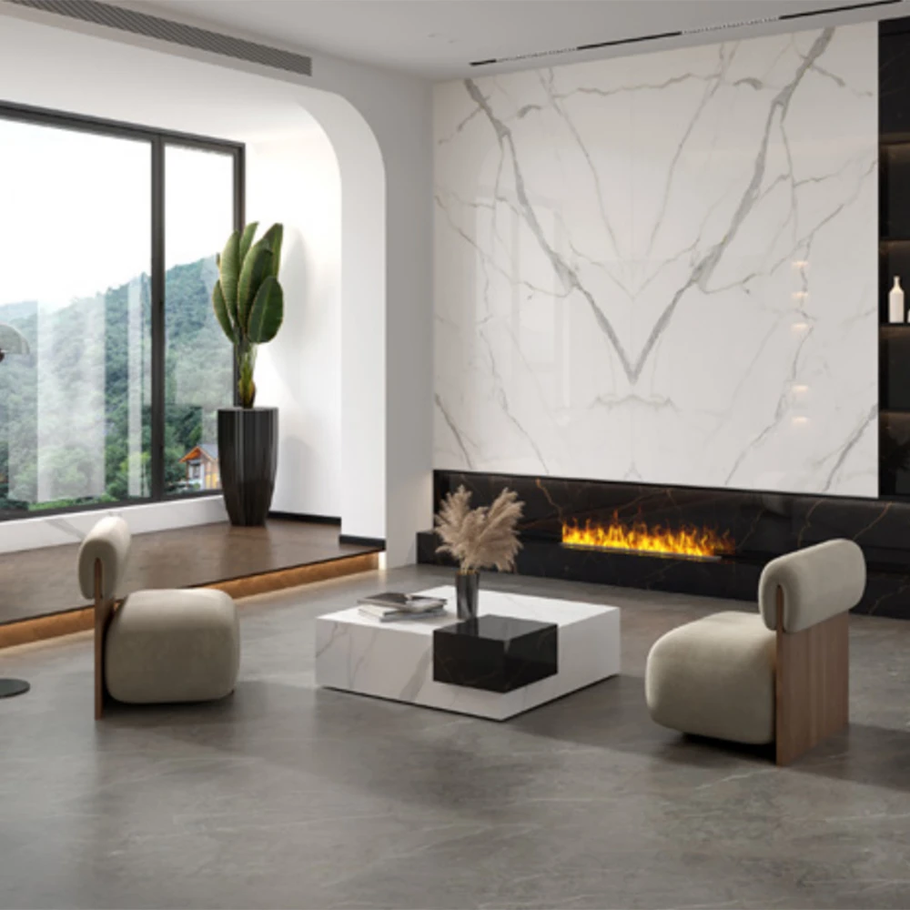 T-One Kalebodur Calacatta Unique Modül A 12 mm Mat Porselen Tezgah 160x320 Hemen Al