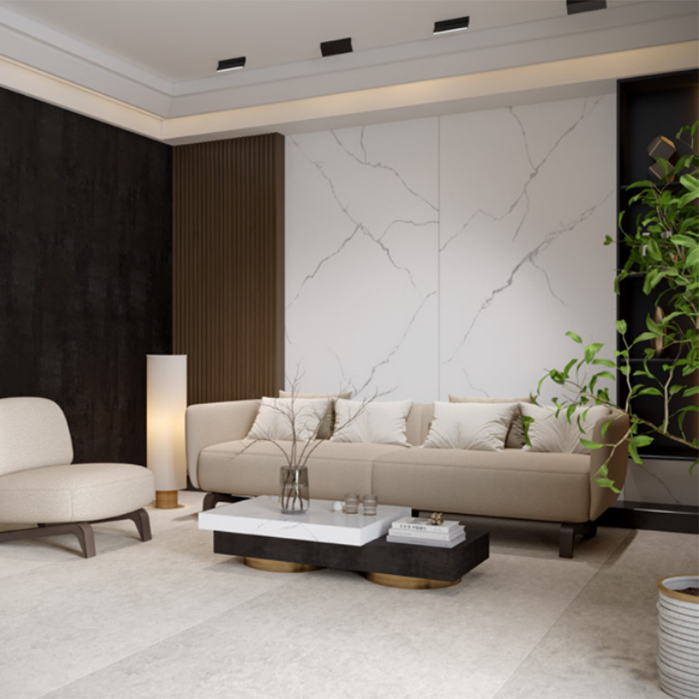 T-One Marble Statuario 12 mm Mat Porselen Tezgah 162x323 Hemen Al