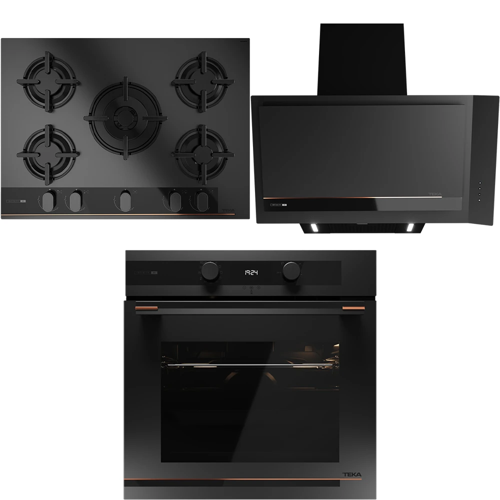 Teka Infinity G1 Mat Siyah Ankastre Set (Ocak+Fırın+Davlumbaz) Hemen Al