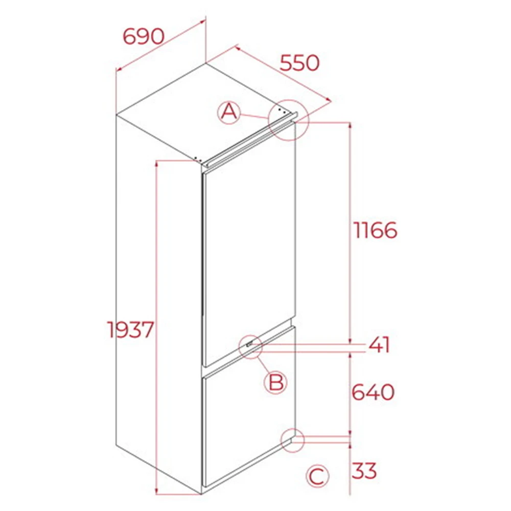 Teka RBF 78780 FI WH 70 Cm Ankastre Buzdolabı Hemen Al
