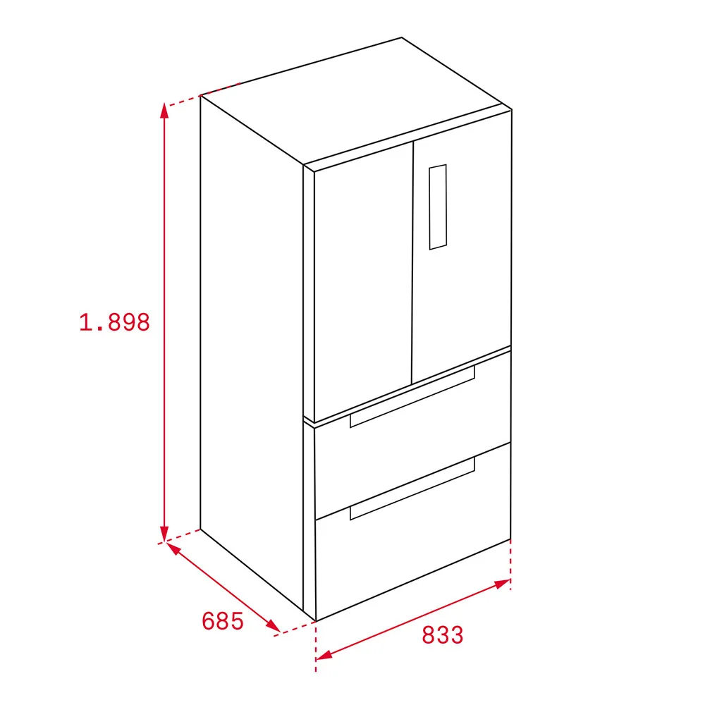 Teka RFD 77820 Gardırop Tipi Siyah Cam Solo Buzdolabı Hemen Al