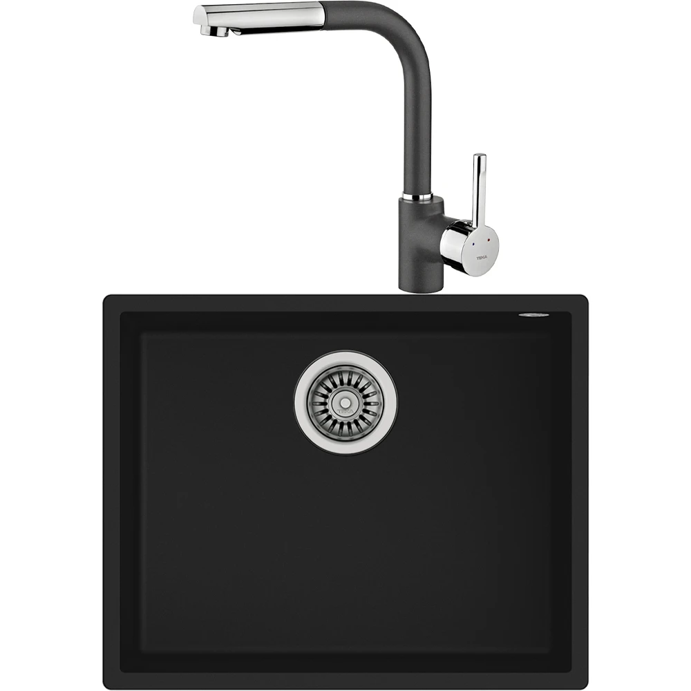 Teka Square 50.40 TG Tezgahaltı Tegranite Eviye + ARK 938 Armatür Seti (Siyah) Hemen Al