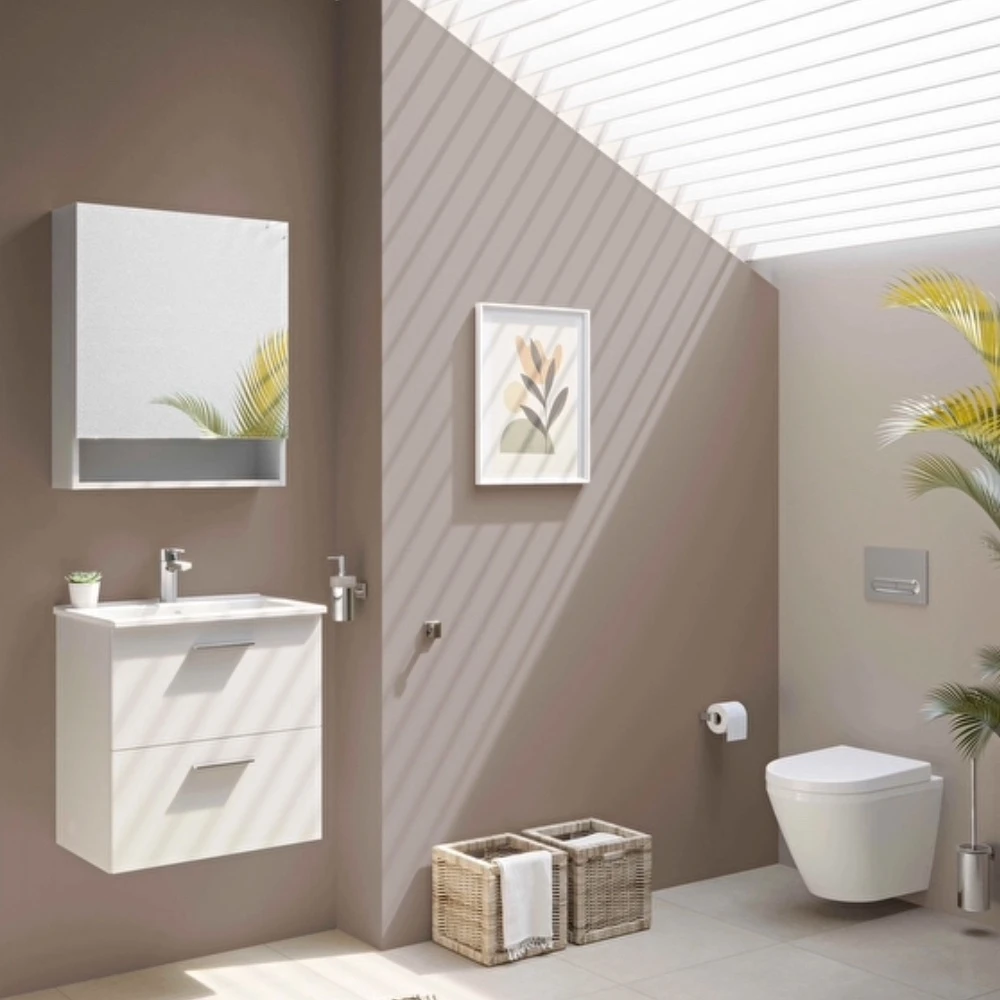 Vitra Mia Banyo Dolabı Seti 60cm Parlak Beyaz 66050 Hemen Al