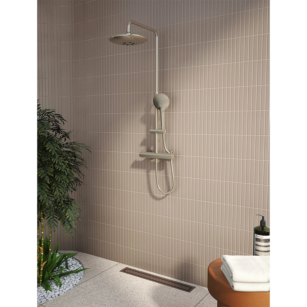 Vitra AquaHeat Bliss 240 2F Fırçalanmış Nikel Duş Kolonu A4720574 Hemen Al