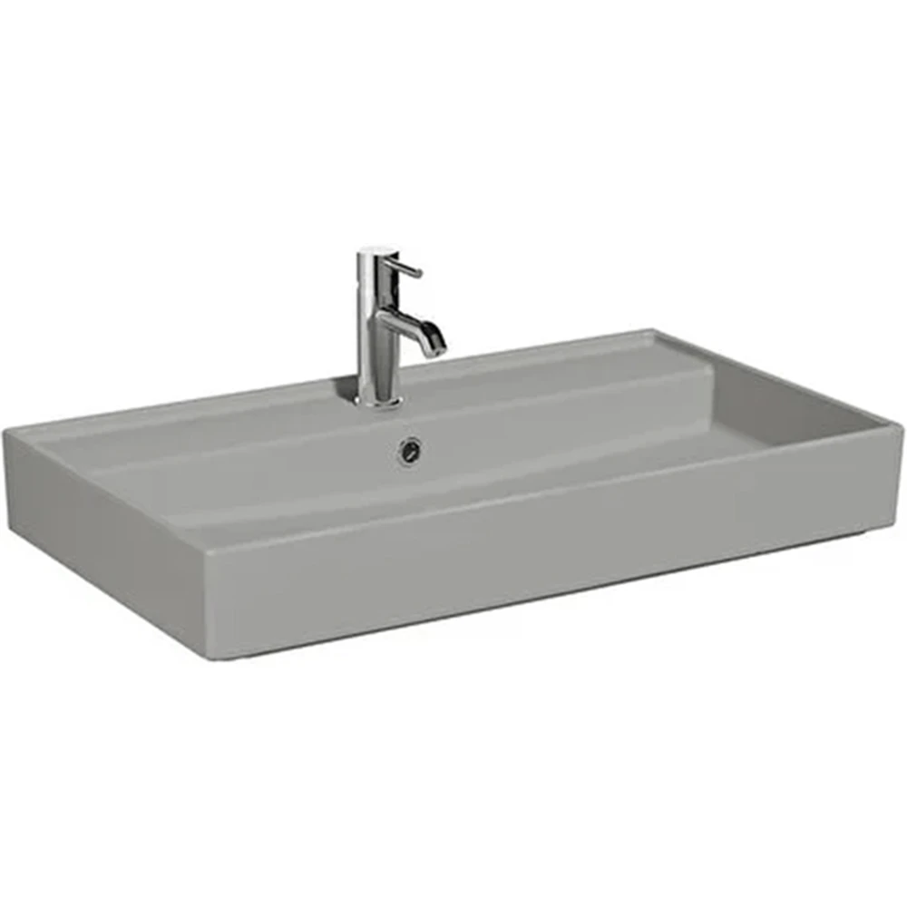 Vitra Archiplan 80x46 Cm Mat Taş Gri Tezgahüstü Lavabo - 7415B076-0631 Hemen Al