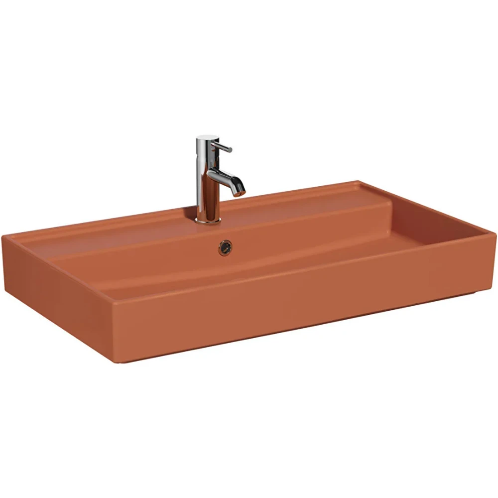 Vitra Archiplan 80x46 Cm Mat Terra Rosa Tezgahüstü Lavabo - 7415B077-0631 Hemen Al