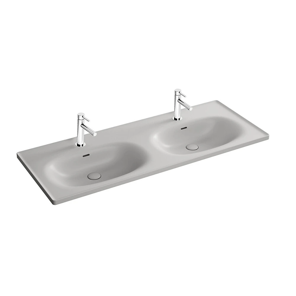 Vitra Equal 130x52 Cm Mat Taş Gri Etajerli Lavabo 7244B476-0001 Hemen Al