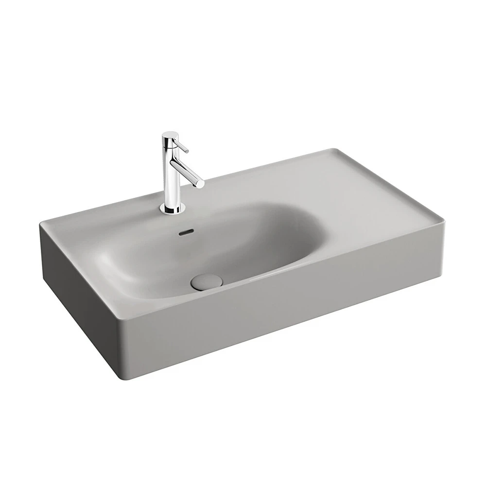 Vitra Equal 80x45 Cm Dikdörtgen Mat Taş Gri Lavabo 7242B476-0001 Hemen Al