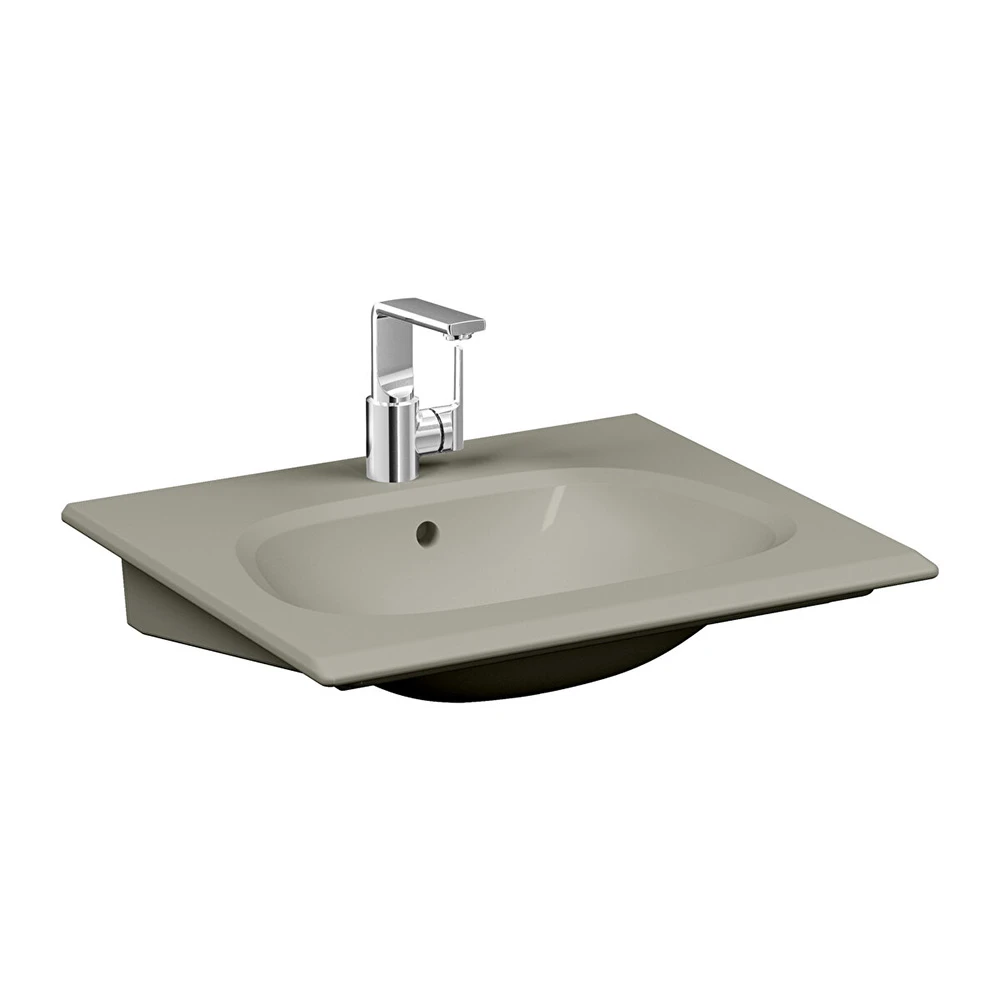 Vitra Frame 65x54 Cm Mat Bej Etajerli Lavabo 5707B420-0001 Hemen Al