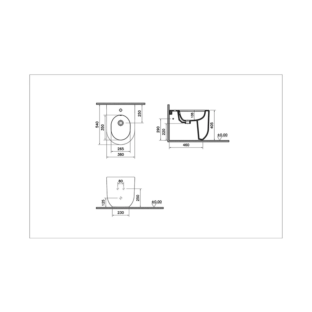 Vitra Liquid 54 Cm Duvara Sıfır Yerden Bide 7322B403-0288 Hemen Al