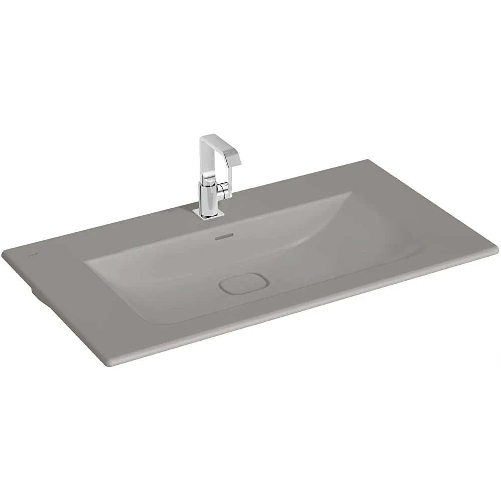 Vitra Metropole 100x53 Cm Mat Taş Gri Etajerli Lavabo 7539B076-0001 Hemen Al