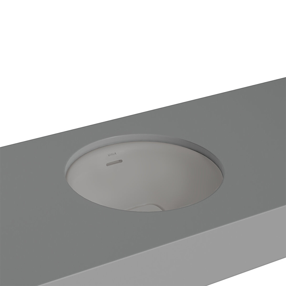 Vitra Metropole 40x40 Cm Yuvarlak Mat Taş Gri Tezgahaltı Lavabo 7532B076-1082 Hemen Al