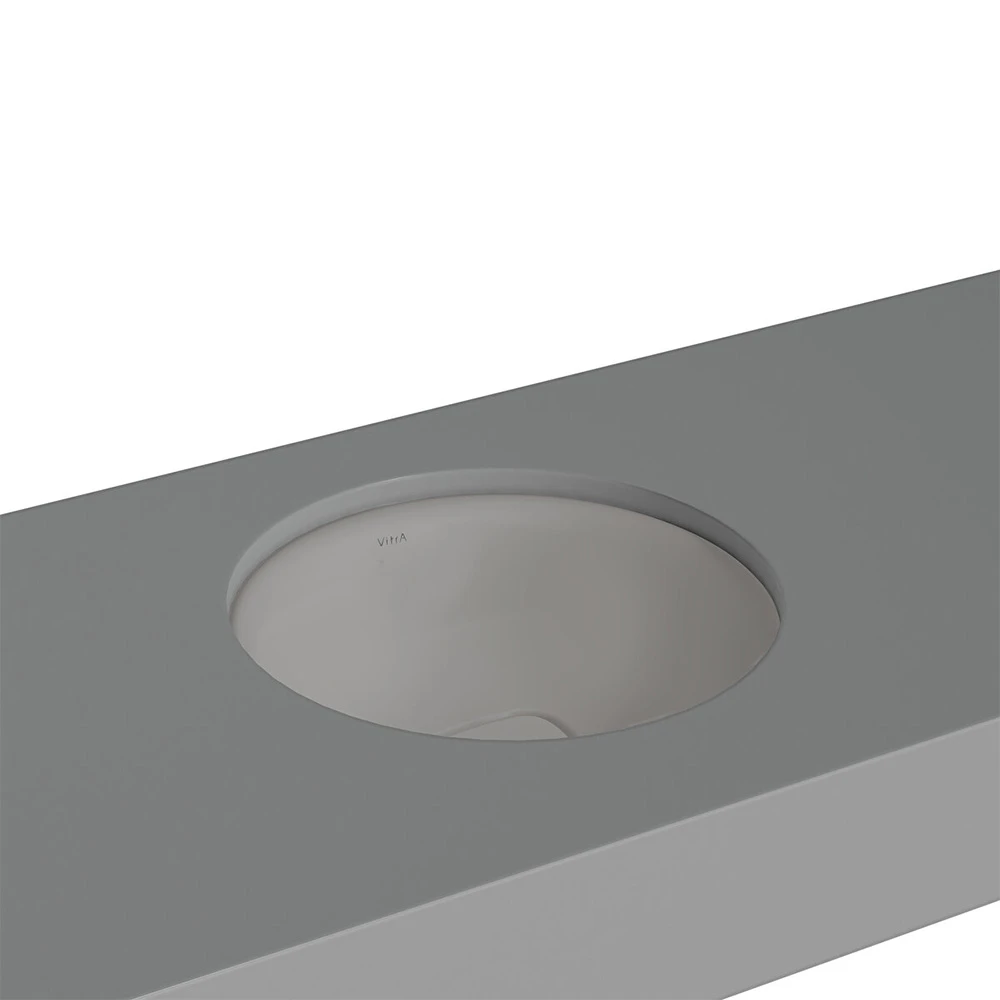 Vitra Metropole 40x40 Cm Yuvarlak Mat Taş Gri Tezgahaltı Lavabo 7532B076-1083 Hemen Al