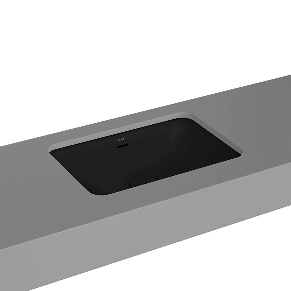 Vitra Metropole 60x40 Cm Dikdörtgen Mat Siyah Tezgahaltı Lavabo 7535B083-1082 Hemen Al