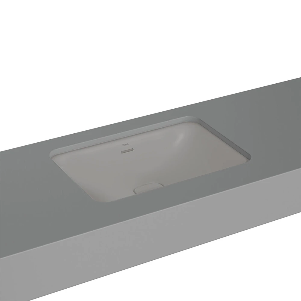Vitra Metropole 60x40 Cm Dikdörtgen Mat Taş Gri Tezgahaltı Lavabo 7535B076-1082 Hemen Al