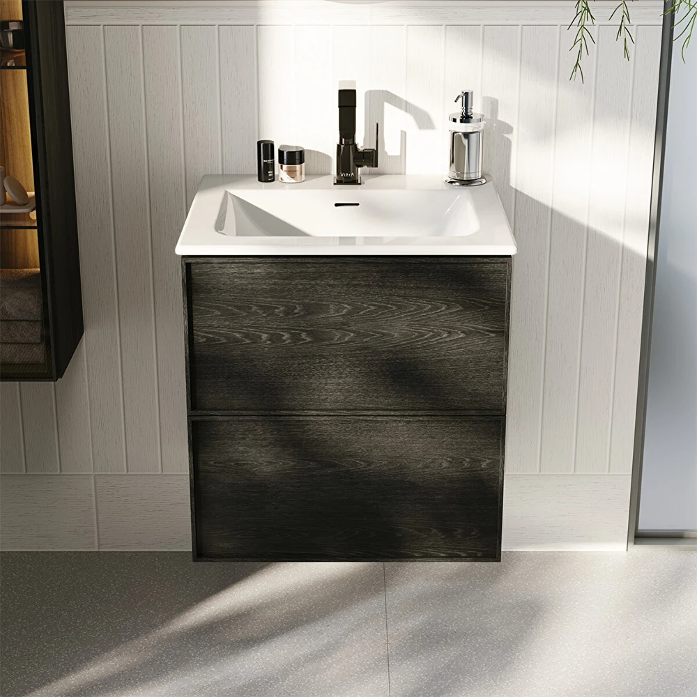 Vitra Metropole 60x53 Cm Mat Beyaz Etajerli Lavabo 7537B001-0001 Hemen Al