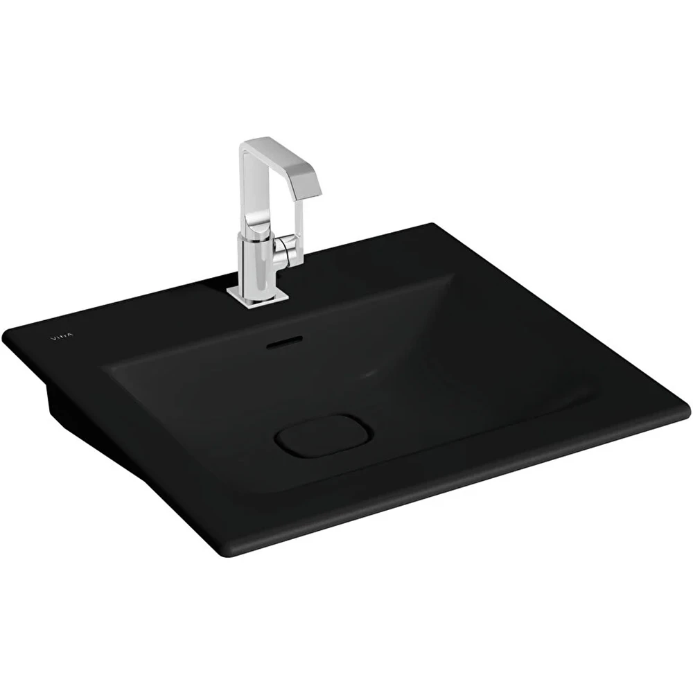 Vitra Metropole 60x53 Cm Mat Siyah Etajerli Lavabo 7537B083-0001 Hemen Al