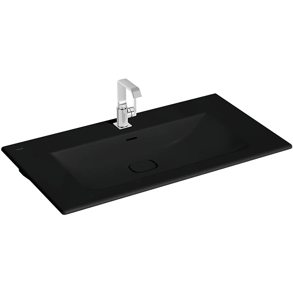 Vitra Metropole 100x53 Cm Mat Siyah Etajerli Lavabo 7539B083-0001 Hemen Al