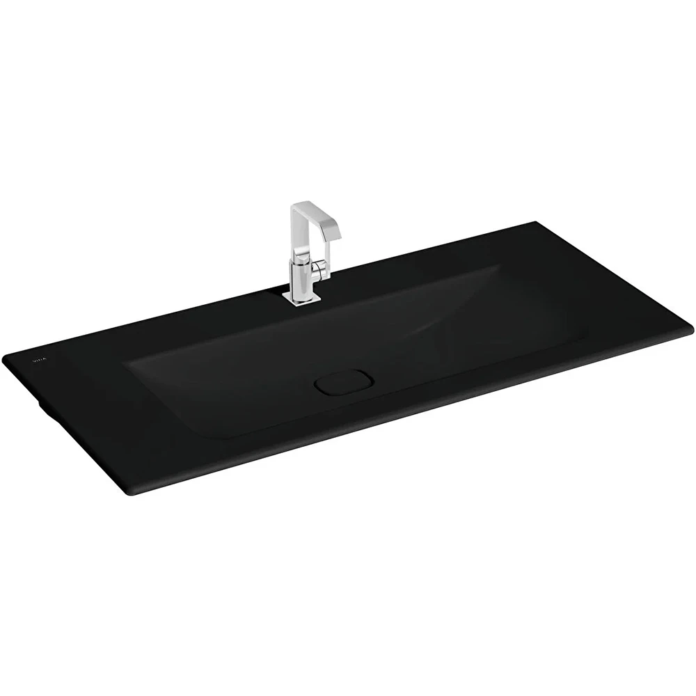 Vitra Metropole 120x53 Cm Mat Siyah Etajerli Lavabo 7540B083-0001 Hemen Al