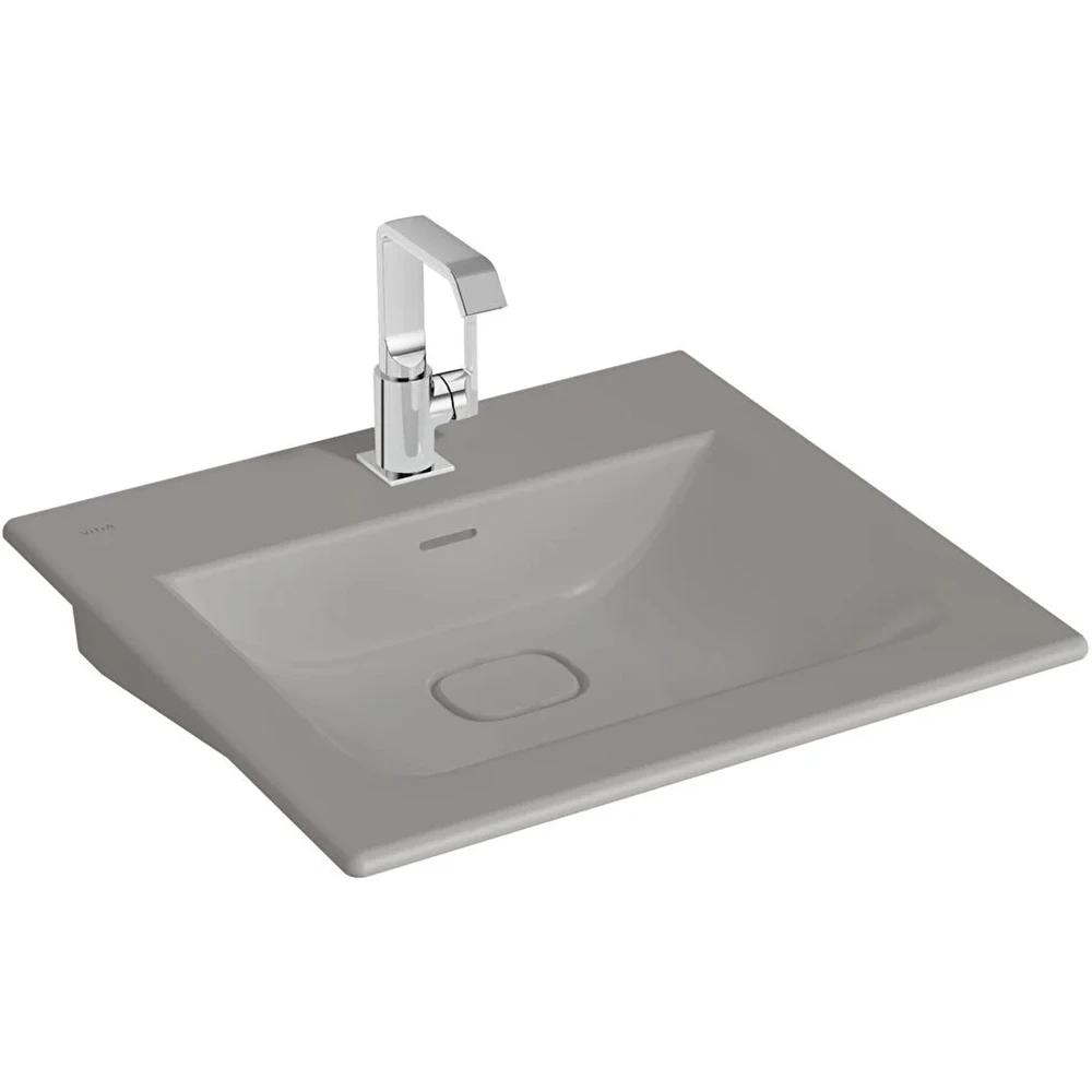Vitra Metropole 60x53 Cm Mat Taş Gri Etajerli Lavabo 7537B076-0001 Hemen Al