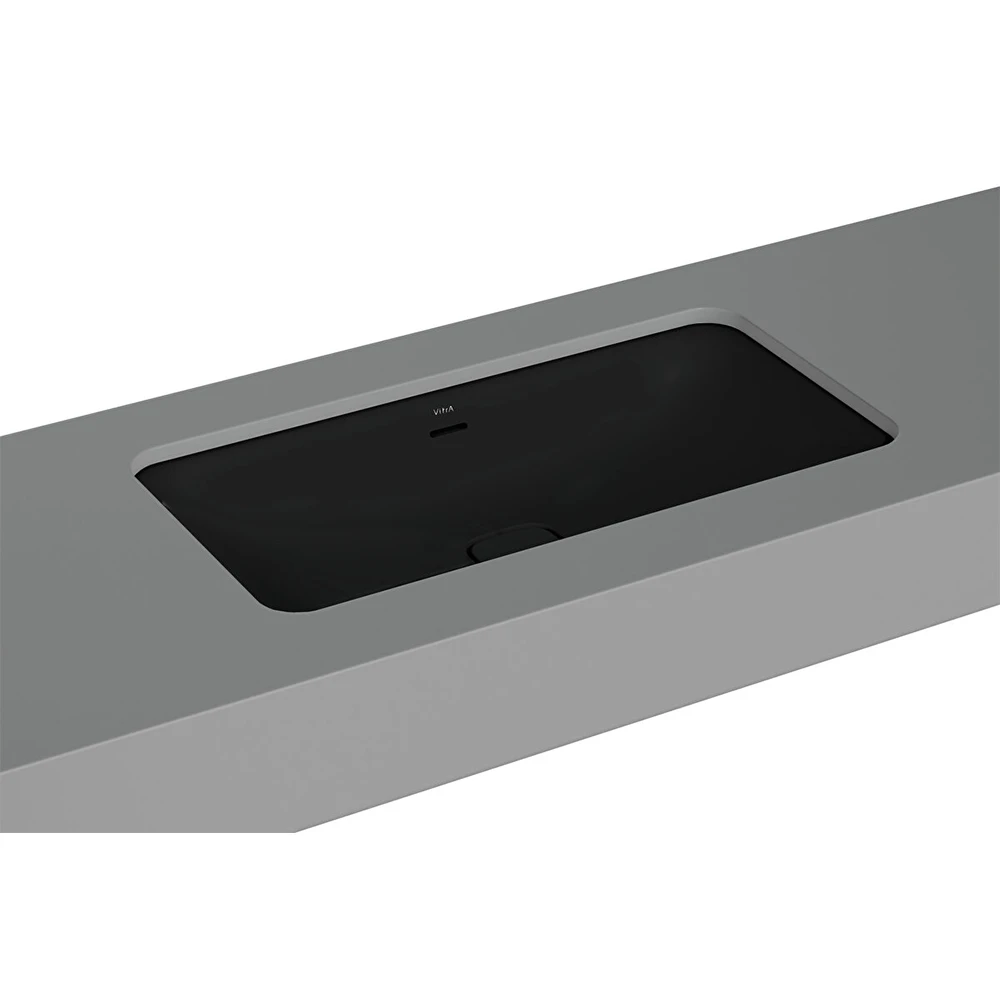 Vitra Metropole 80x40 Cm Dikdörtgen Mat Siyah Tezgahaltı Lavabo 7536B083-1082 Hemen Al