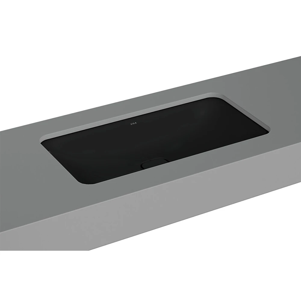 Vitra Metropole 80x40 Cm Dikdörtgen Mat Siyah Tezgahaltı Lavabo 7536B083-1083 Hemen Al