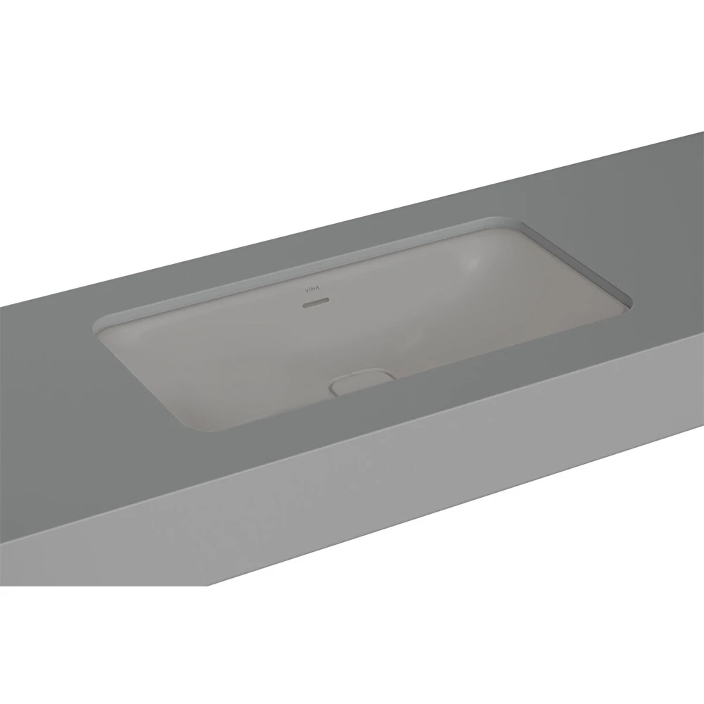 Vitra Metropole 80x40 Cm Dikdörtgen Mat Taş Gri Tezgahaltı Lavabo 7536B076-1082 Hemen Al