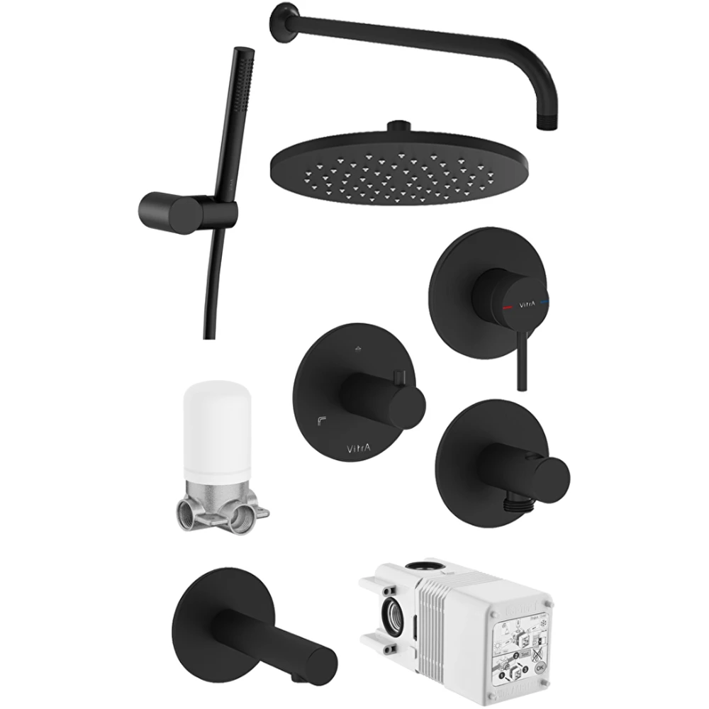 Vitra Origin Mat Siyah Ankastre Duş Seti - A4932936 Hemen Al