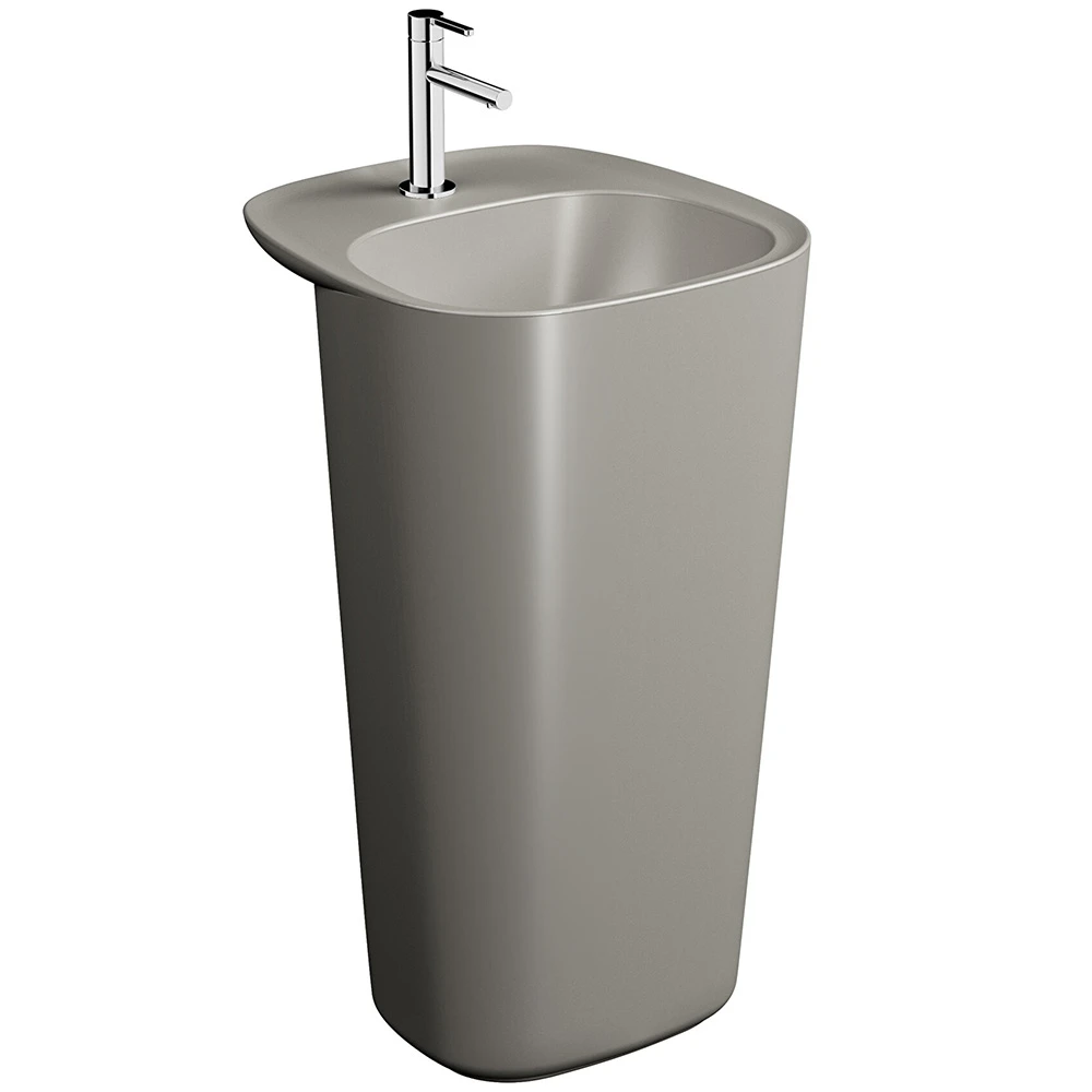 Vitra Plural 50x53 Cm Mat Bej Monoblok Lavabo 7814B420-0041 Hemen Al
