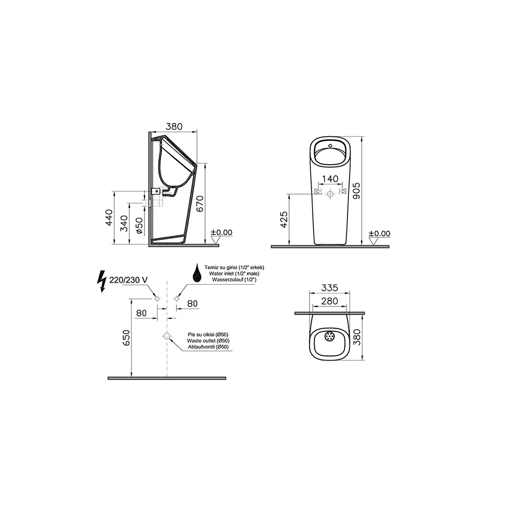 Vitra Plural Pisuvar 7809B003-5331 Hemen Al