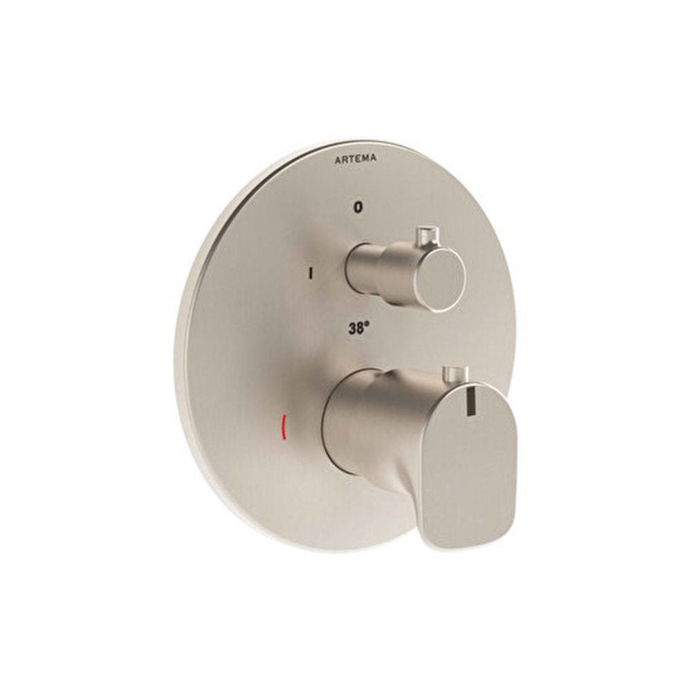 Vitra Root Round Ankastre Fırçalanmış Nikel Termostatik Banyo Bataryası A4334834 Hemen Al