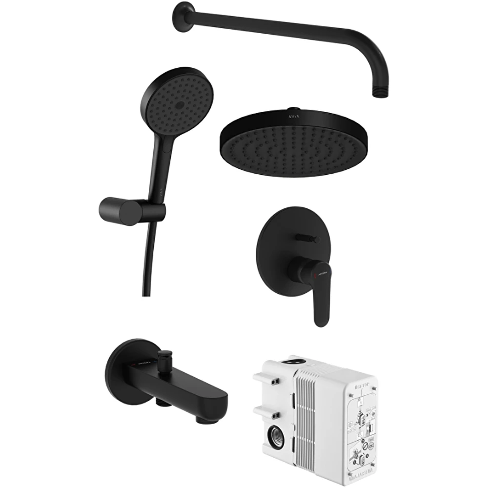 Vitra Root Round Mat Siyah Ankastre Duş Seti - A4932636 Hemen Al