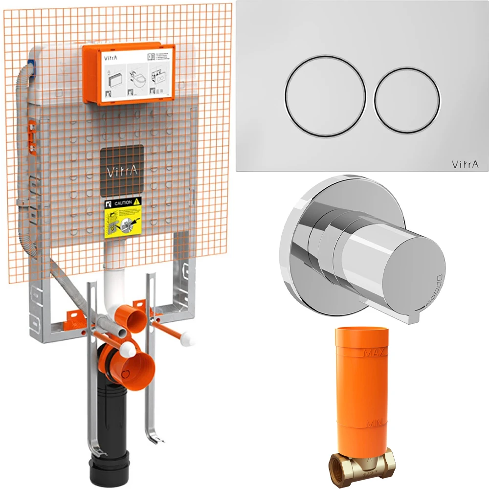 Vitra V8 Krom Gömme Rezervuar Seti - 800-2048 Hemen Al