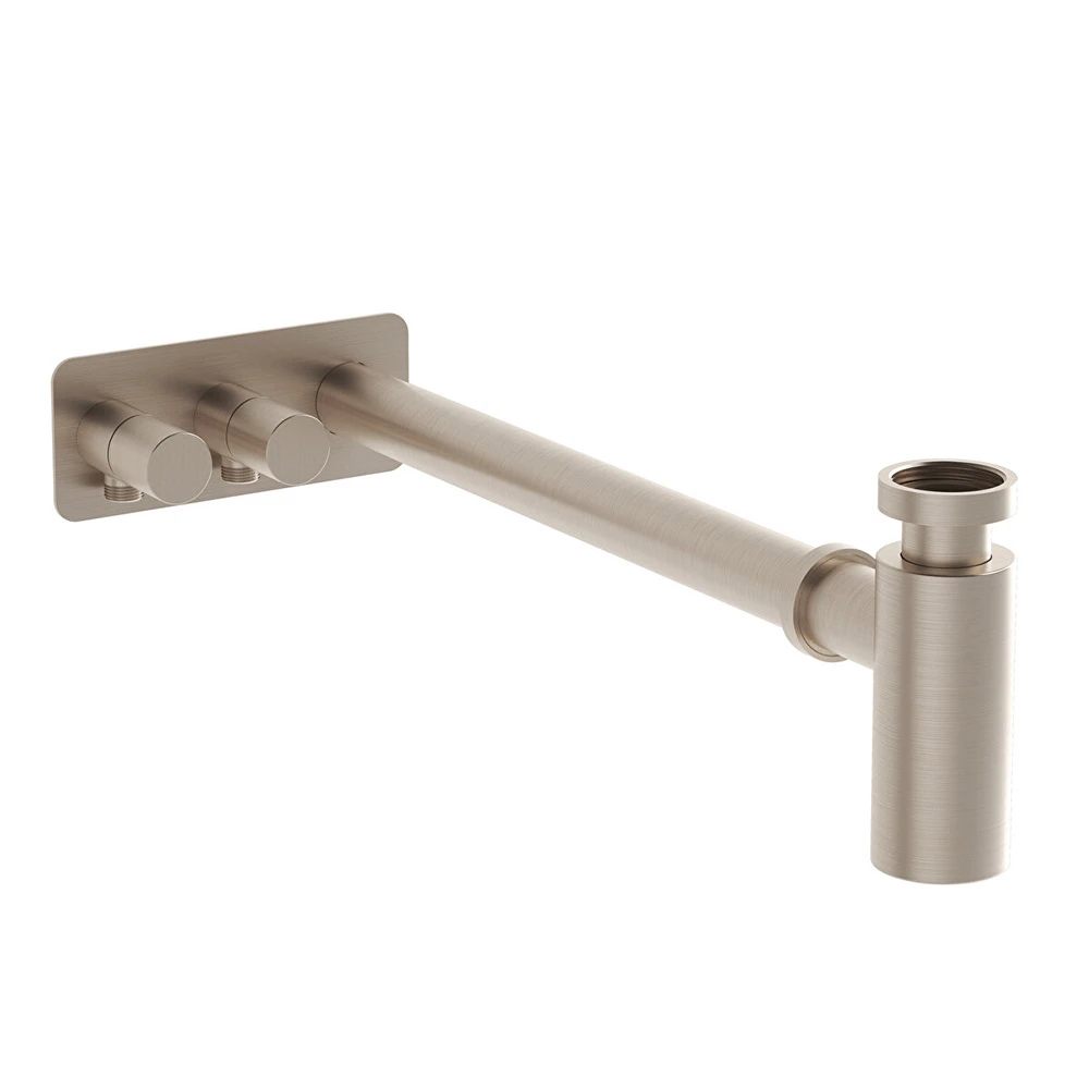 Vitra Asimetrik Rozetli Fırçalanmış Nikel Lavabo Sifon Seti A4515634