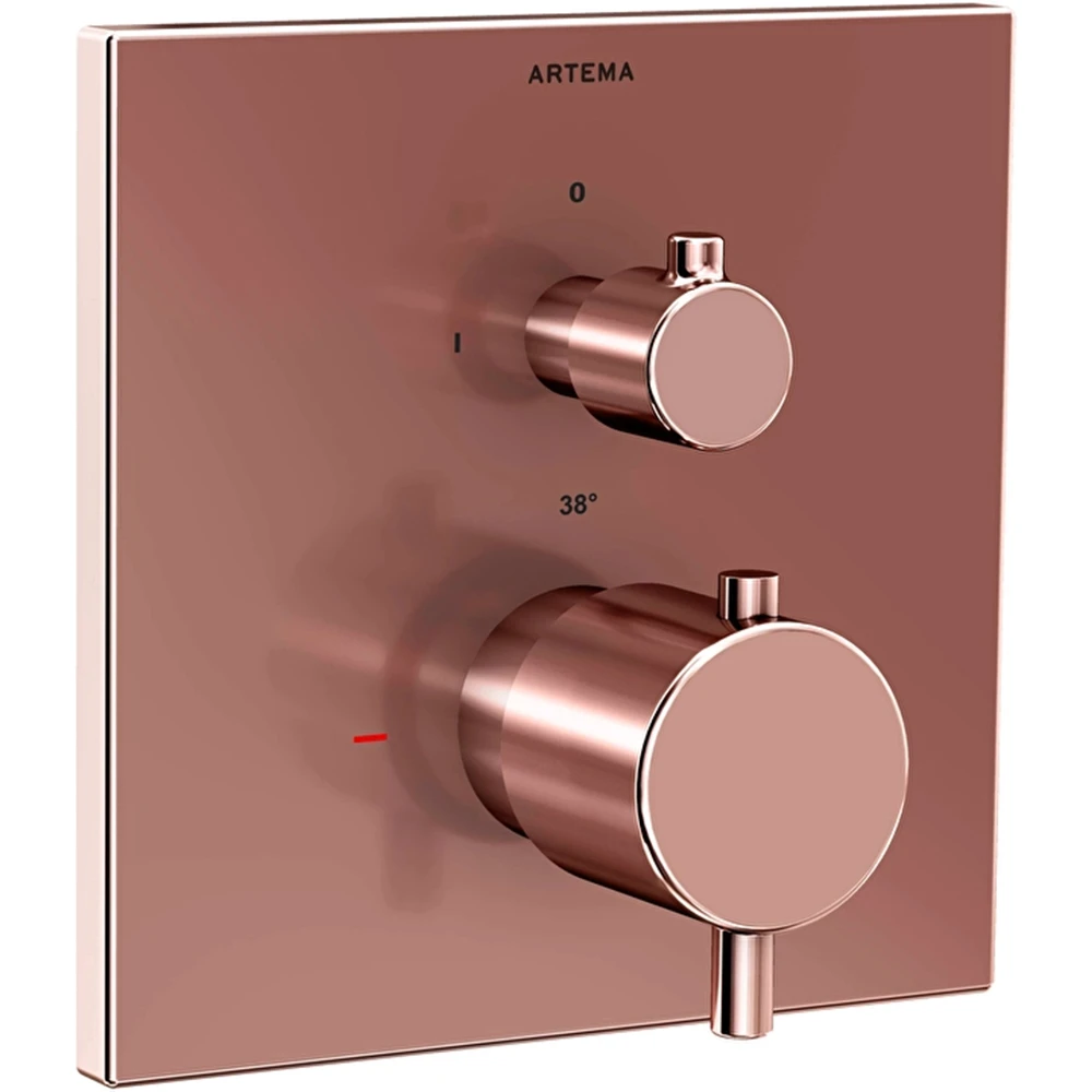 Artema AquaHeat Square Soft Bakır Ankastre Termostatik Duş Bataryası - A4335829