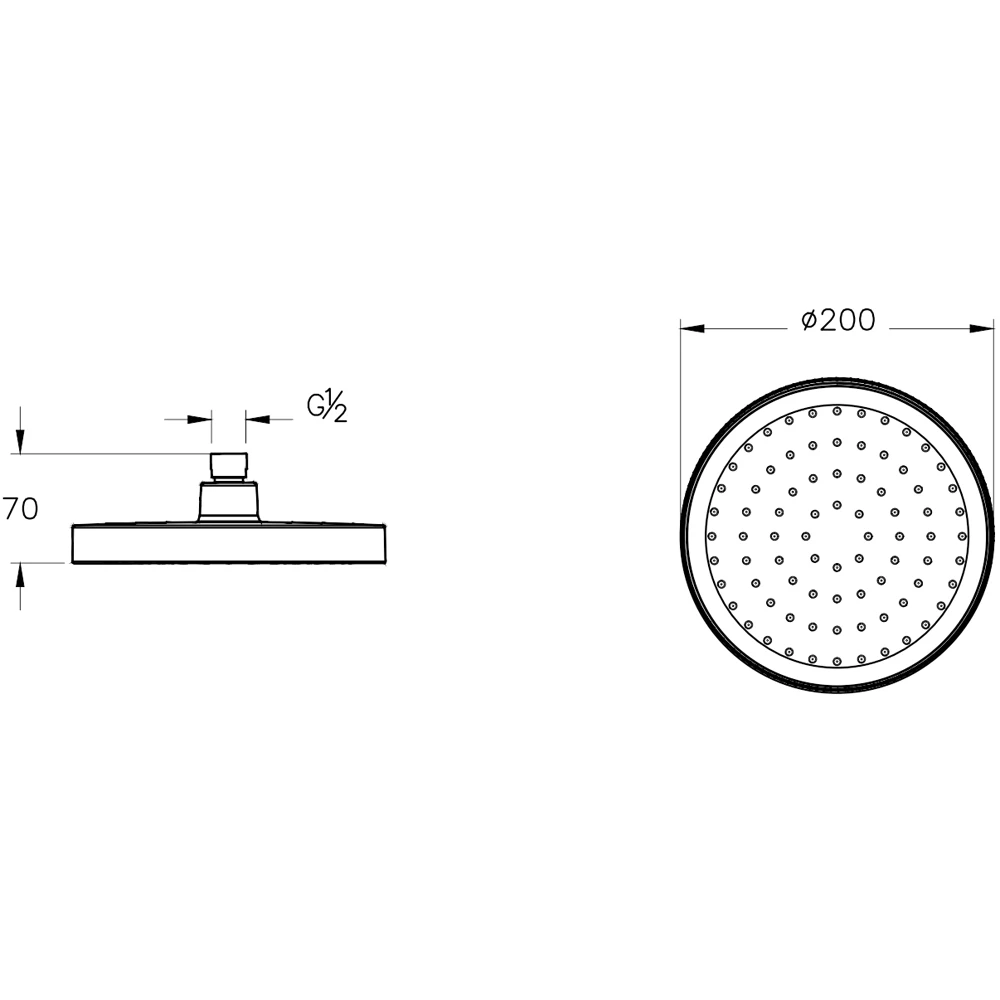 Artema Base Round 20 Cm 1 Fonksiyonlu Duş Başlığı - A45904 2