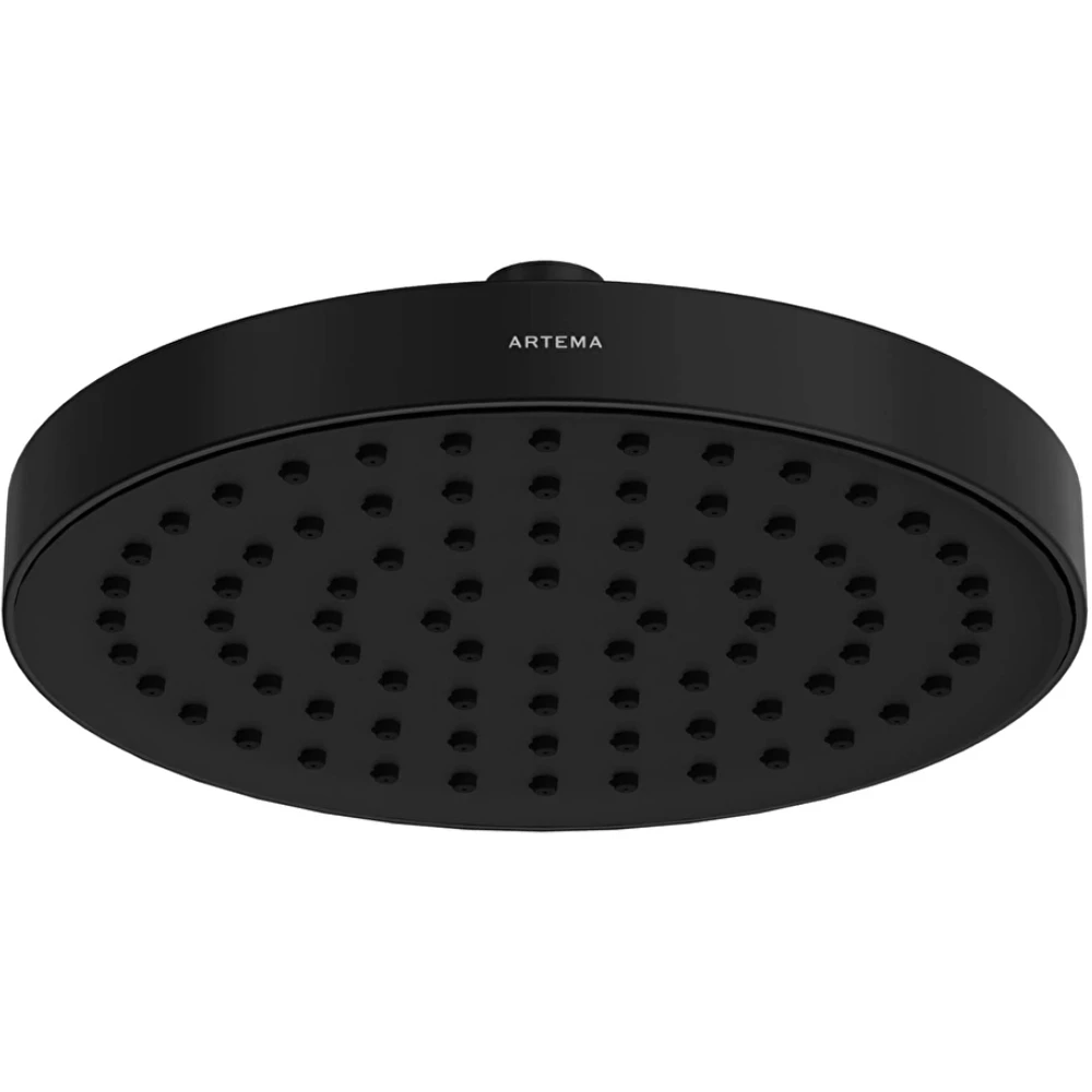 Artema Base Round 20 Cm 1 Fonksiyonlu Mat Siyah Duş Başlığı - A4590436