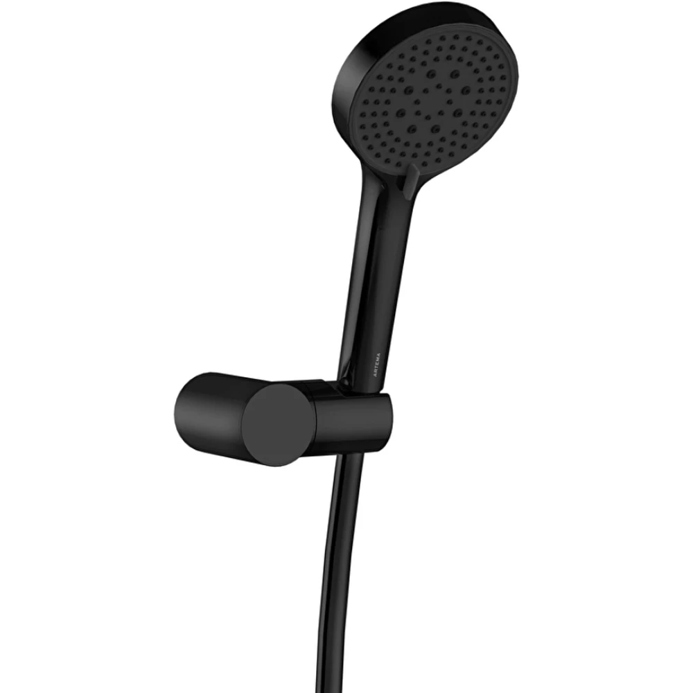 Artema Base Round 3 Fonksiyonlu Mat Siyah El Duşu Takımı - A4590636