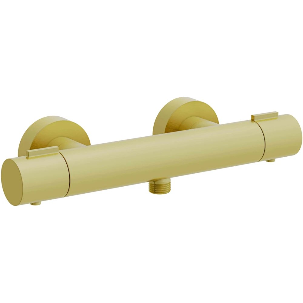 Artema Base Round Fırçalı Altın Termostatik Duş Bataryası - A4729925