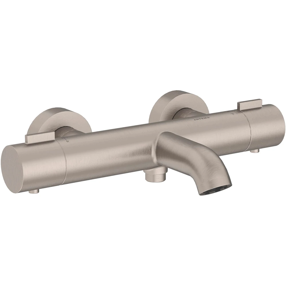 Artema Base Round Fırçalı Nikel Termostatik Banyo Bataryası - A4730034