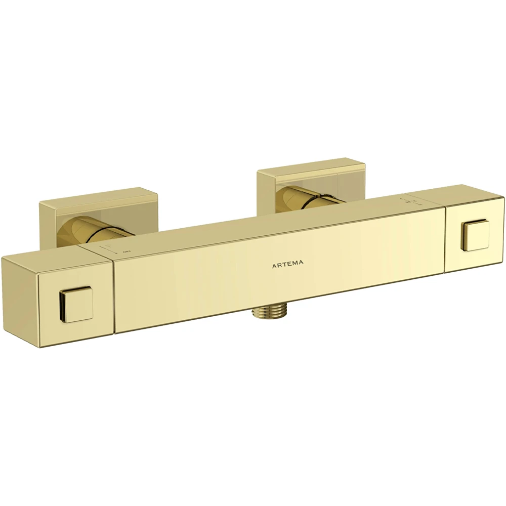 Artema Base Square Soft Altın Termostatik Duş Bataryası - A4730174