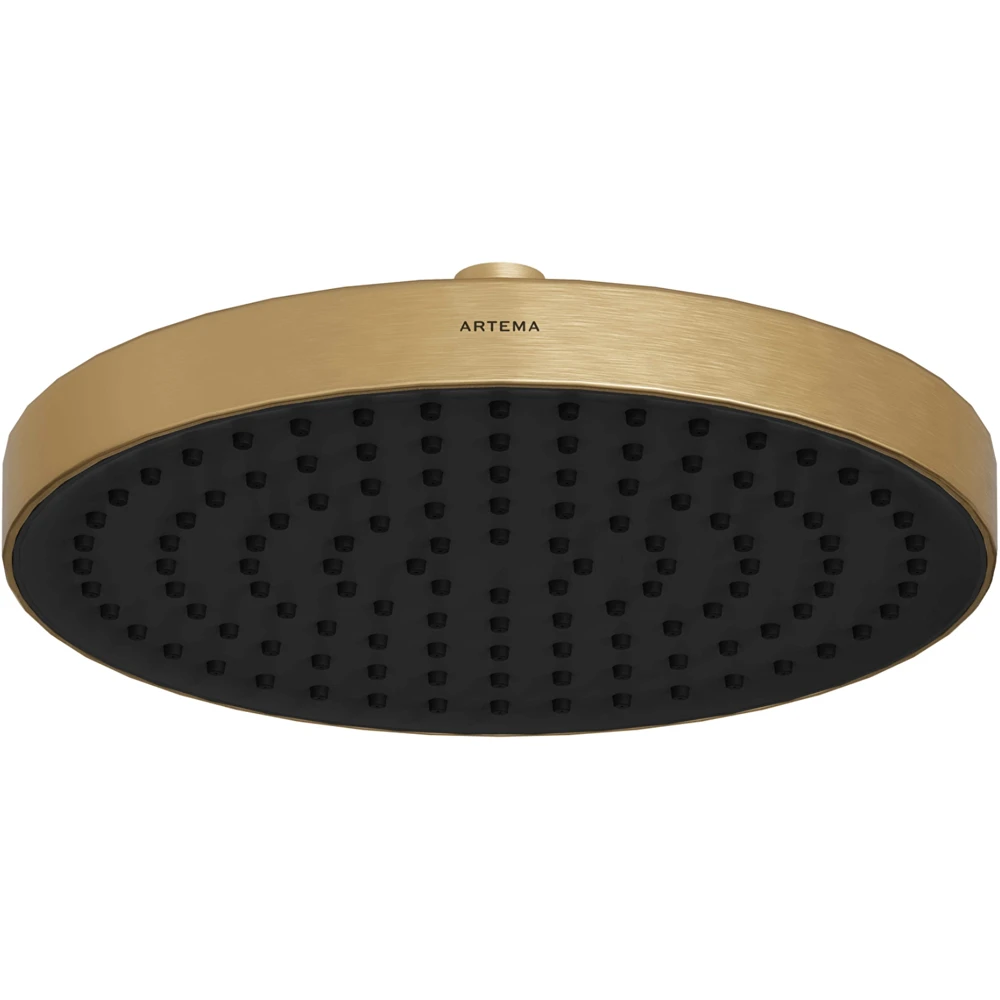 Artema Core Round 25 Cm 1 Fonksiyonlu Fırçalı Altın Duş Başlığı - A4591225