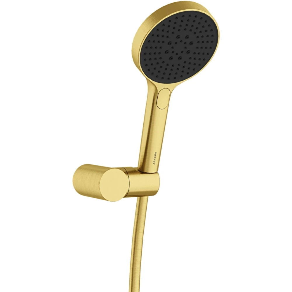 Artema Core Round 3 Fonksiyonlu Fırçalı Altın El Duşu Takımı - A4591425