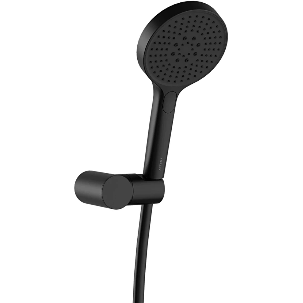 Artema Core Round 3 Fonksiyonlu Mat Siyah El Duşu Takımı - A4591436