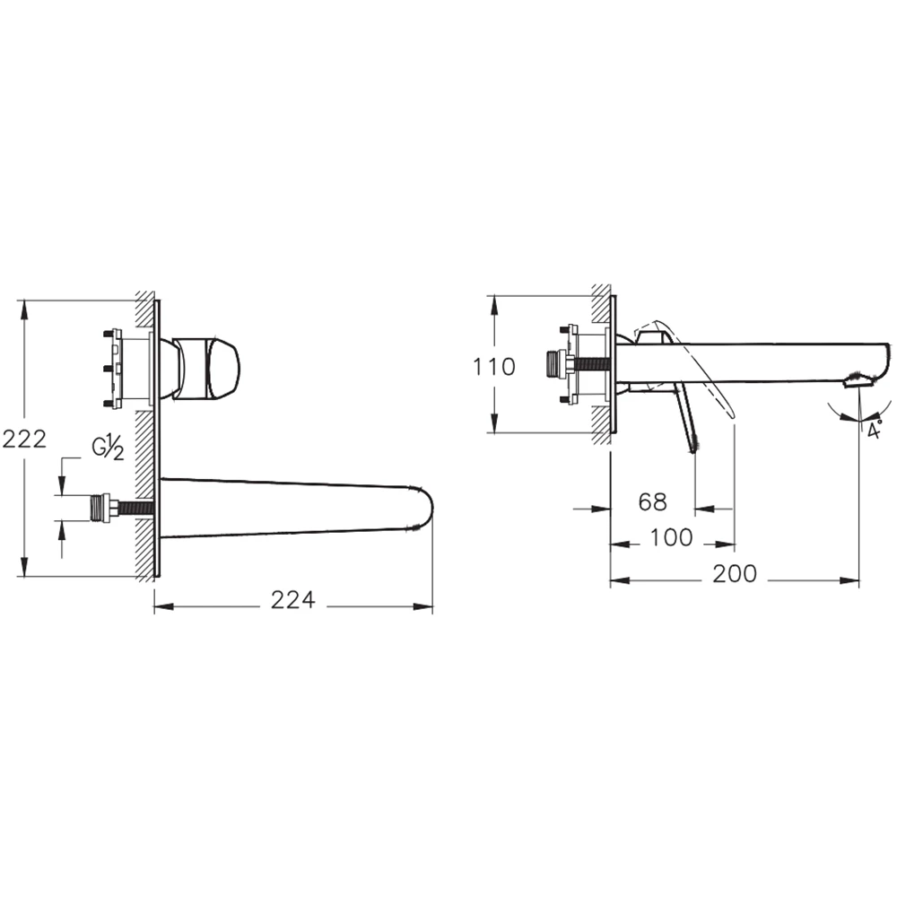 Artema Flow Round Ankastre Lavabo Bataryası - A43167 2