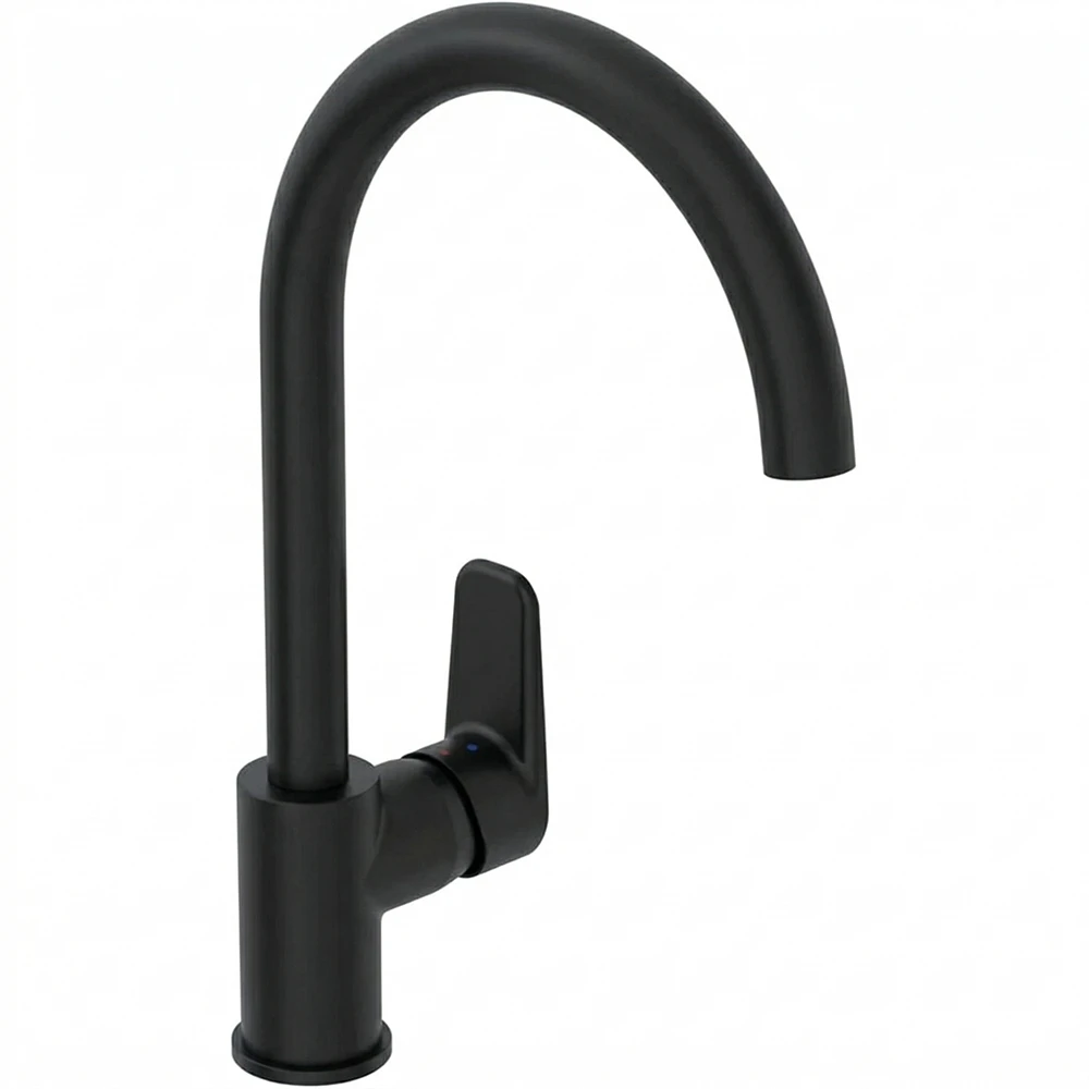 Artema Flow Soft Mat Siyah Eviye Bataryası - A4341936