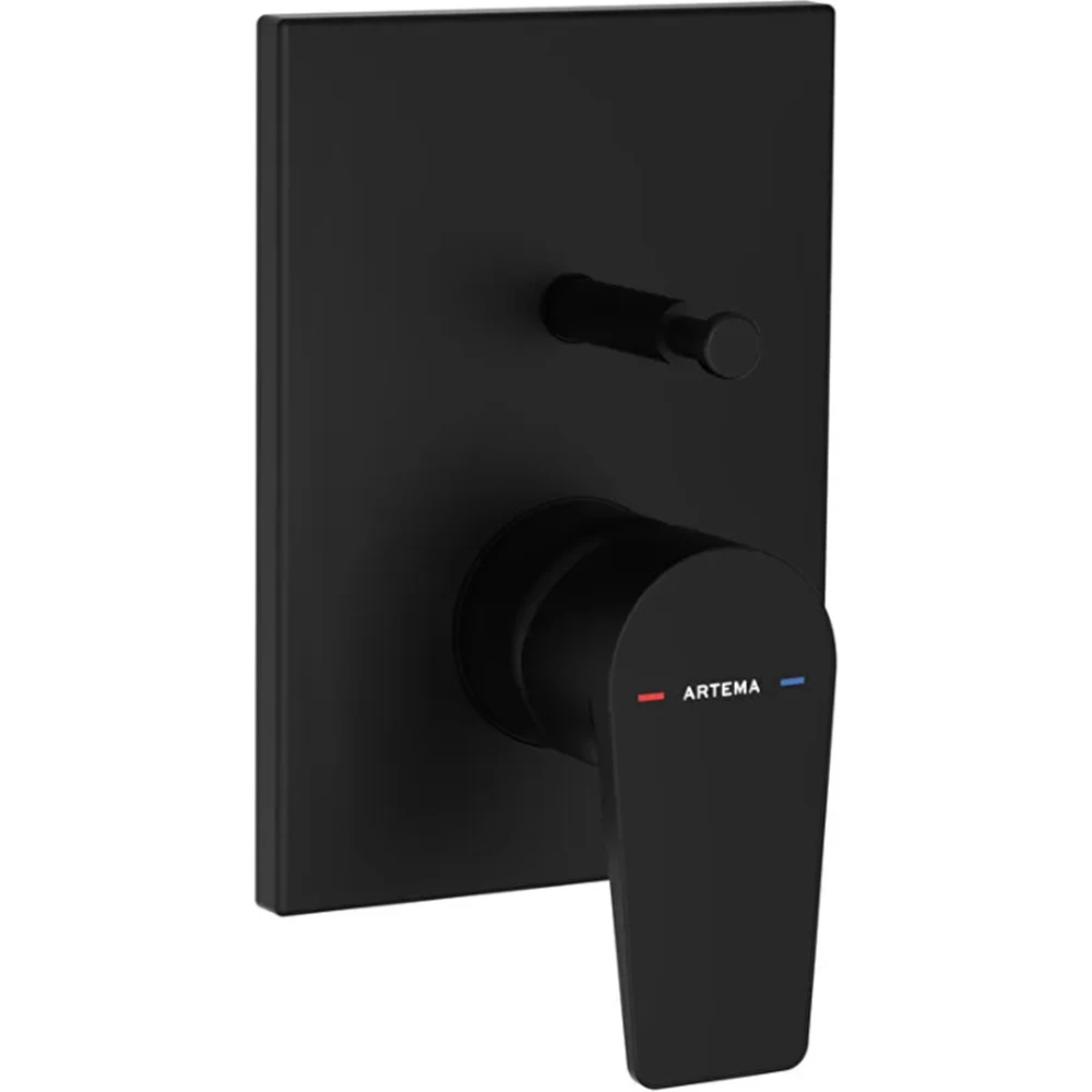 Artema Flow Square Mat Siyah Ankastre Banyo Bataryası - A4320836