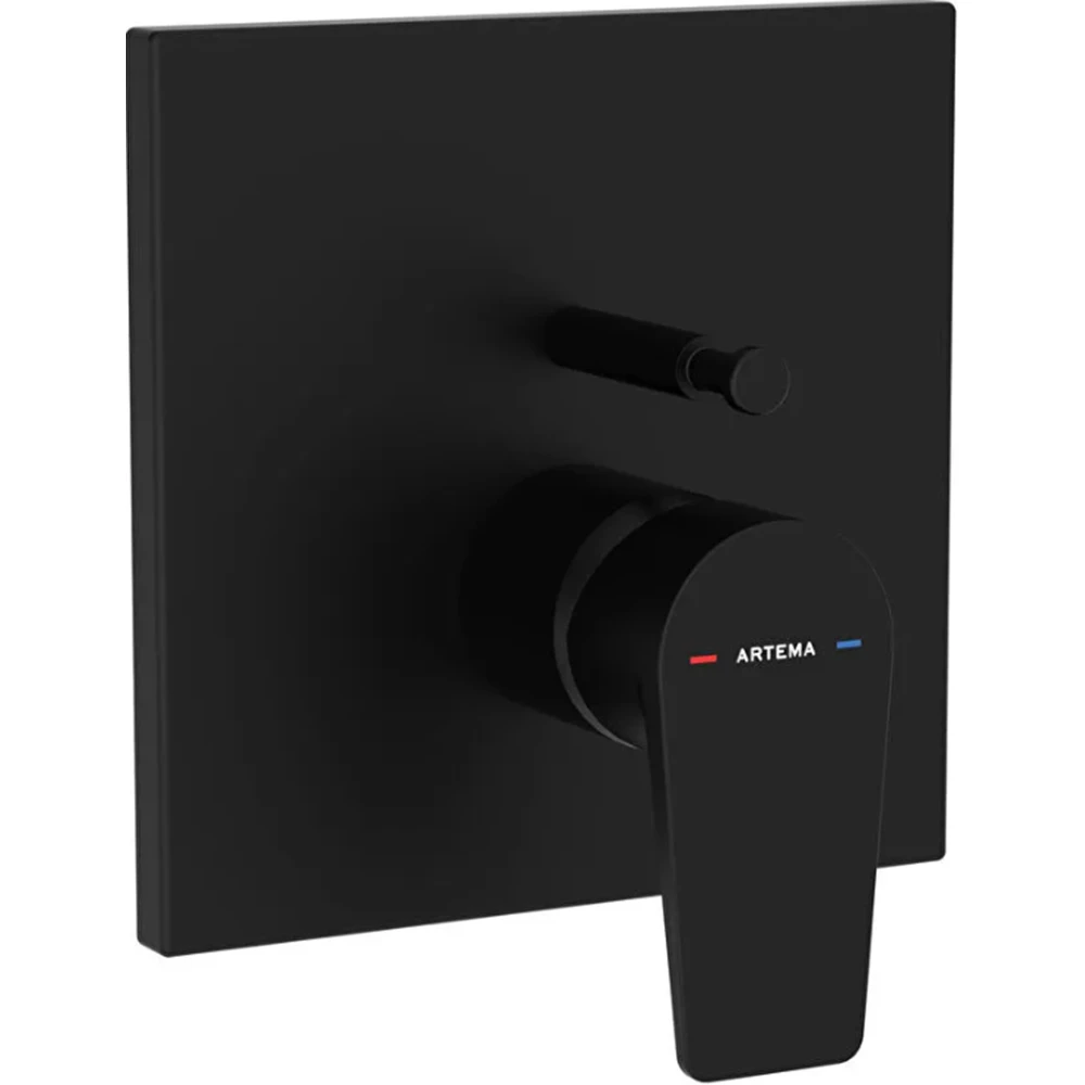 Artema Flow Square Mat Siyah Ankastre Mekanik Banyo Bataryası - A4323836